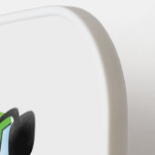 Raquette De Pickleball Illustration du joli joyeux tracteur agricole vert (Détail gauche)