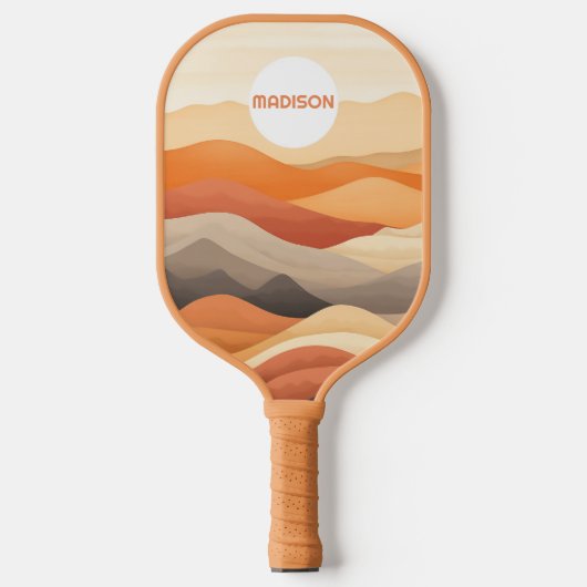 Raquette De Pickleball Illustration du paysage Abstrait du nom personnali (Recto)