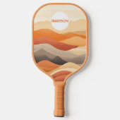 Raquette De Pickleball Illustration du paysage Abstrait du nom personnali (Verso)