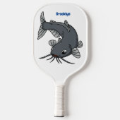 Raquette De Pickleball Illustration du poisson-chat mignon (Verso)