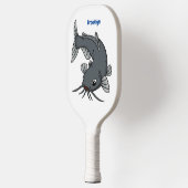 Raquette De Pickleball Illustration du poisson-chat mignon (Gauche)