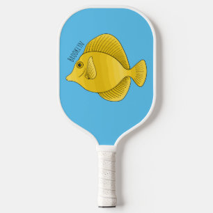 Raquette De Pickleball Illustration du poisson-tang jaune