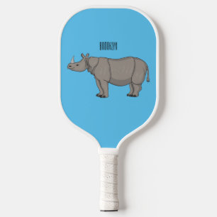 Raquette De Pickleball Illustration du rhinocéros de Javan
