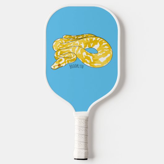 Raquette De Pickleball Illustration du serpent python birman (Verso)