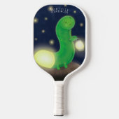 Raquette De Pickleball Illustration du ver vert mou (Verso)