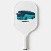 Raquette De Pickleball Illustration d'un autobus à passagers moderne (Verso)