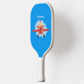 Raquette De Pickleball Illustration d'un avion rouge volant mignon (Gauche)