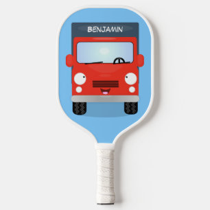 Raquette De Pickleball Illustration d'un camion kawaii rouge mou