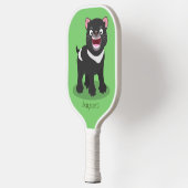 Raquette De Pickleball Illustration d'un diable de Tasmanie affamé (Gauche)