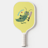 Raquette De Pickleball Illustration d'un insecte du cricket vert mou (Verso)