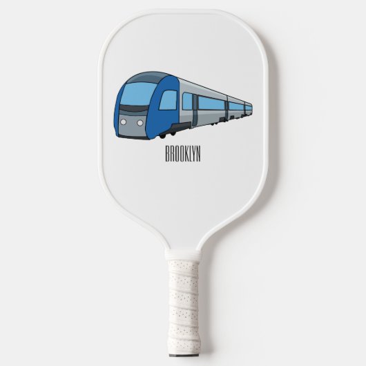 Raquette De Pickleball Illustration d'un train électrique (Recto)