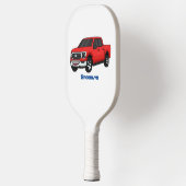 Raquette De Pickleball Illustration d'une camionnette rouge mou (Gauche)