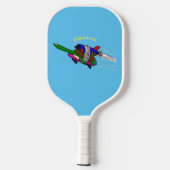 Raquette De Pickleball Illustration d'une tortue volante (Verso)