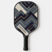 Raquette De Pickleball Illustration géométrique en or (Verso)