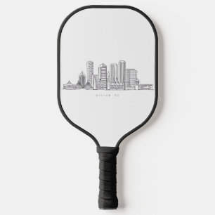 Raquette De Pickleball Illustration minimaliste de l'horizon de la ville