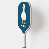 Raquette De Pickleball Illustration personnalisée de canard blanc avec pl (Gauche)