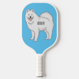 Raquette De Pickleball Illustration Samoyed dog