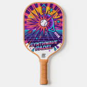 Raquette De Pickleball Illustration vectorielle rétro Padel Synthwave (Recto)