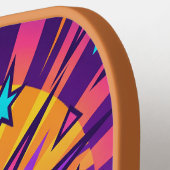 Raquette De Pickleball Illustration vectorielle rétro Padel Synthwave (Détail gauche)