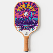 Raquette De Pickleball Illustration vectorielle rétro Padel Synthwave (Verso)