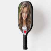 Raquette De Pickleball Image customisée script moderne Nom amour (Gauche)