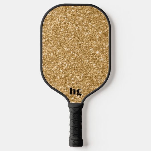 Raquette De Pickleball Image de texture de parties scintillant or (Recto)