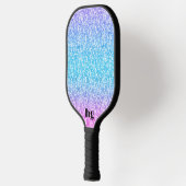 Raquette De Pickleball Image de texture de parties scintillant rose et bl (Gauche)