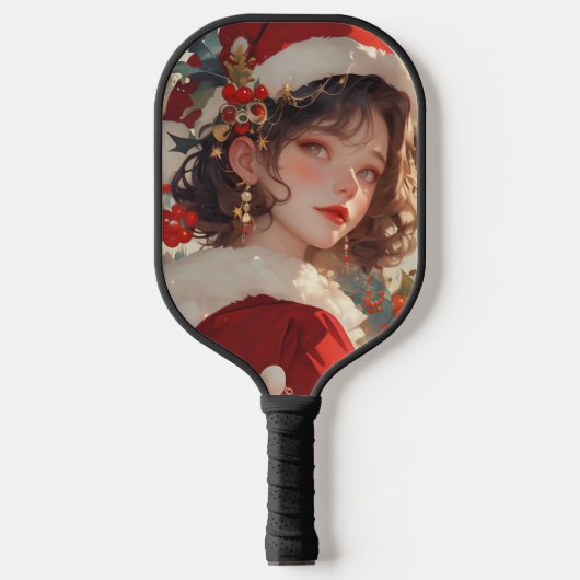 Raquette De Pickleball Imaginaire de Noël : Paddle Romantique (Recto)