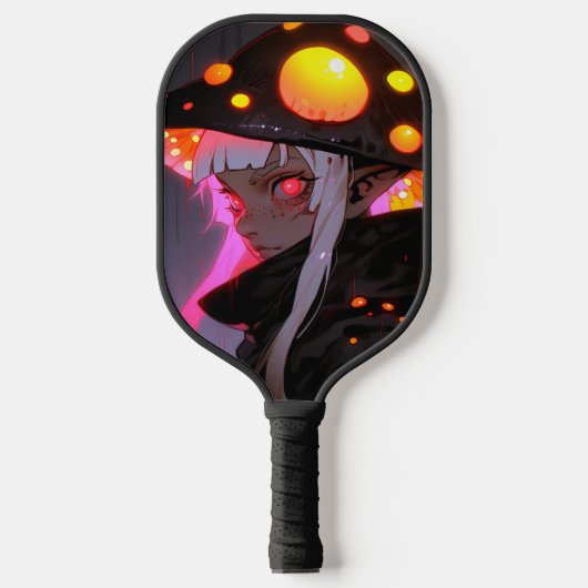 Raquette De Pickleball Imaginaire foncé Champignons Elf Anime Girl (Recto)