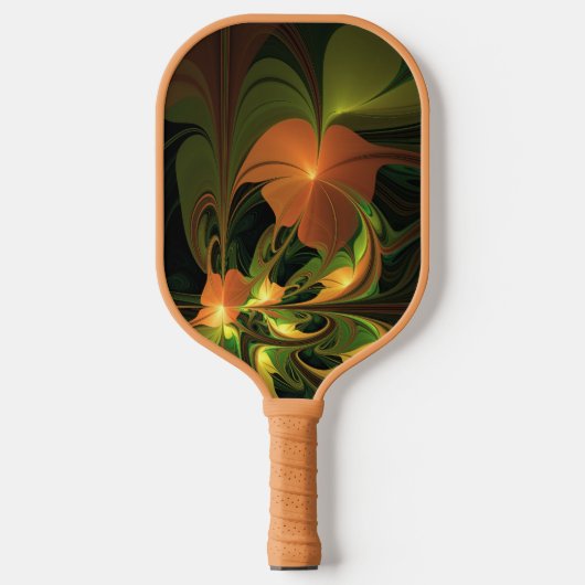 Raquette De Pickleball Imaginaire Plante Abstrait rouille verte Brown fra (Recto)