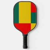 Raquette De Pickleball Impression bloc couleur vert jaune et rouge (Recto)