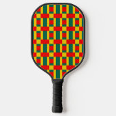 Raquette De Pickleball Impression bloc couleur vert jaune et rouge (Verso)