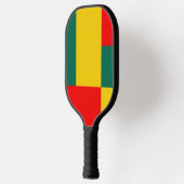Raquette De Pickleball Impression bloc couleur vert jaune et rouge (Gauche)