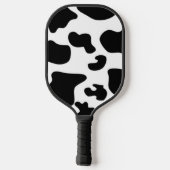 Raquette De Pickleball Impression de vache noire et blanche (Verso)