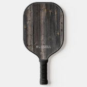 Raquette De Pickleball Impression en bois rustique personnalisée (Recto)