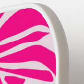 Raquette De Pickleball Impression zèbre rose (Détail gauche)