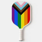 Raquette De Pickleball Indicateur de fierté de progression LGBTQ+ (Verso)