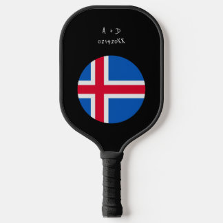 Raquette De Pickleball Indicateur Islande du message personnalisé
