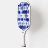 Raquette De Pickleball Indigo et blanc Boho Chic Shibori Cravate-Dye Cust (Gauche)