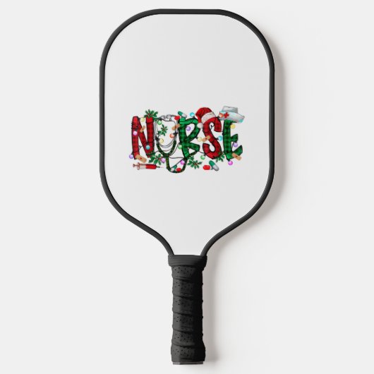 Raquette De Pickleball Infirmière Arbre de Noël Stethoscope RN LPN Scrub (Recto)