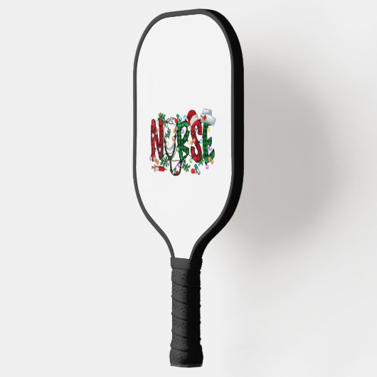 Raquette De Pickleball Infirmière Arbre de Noël Stethoscope RN LPN Scrub (Gauche)
