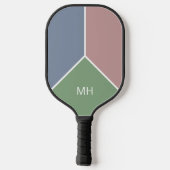 Raquette De Pickleball Initiales avec Monogramme simple Conception Monogr (Verso)