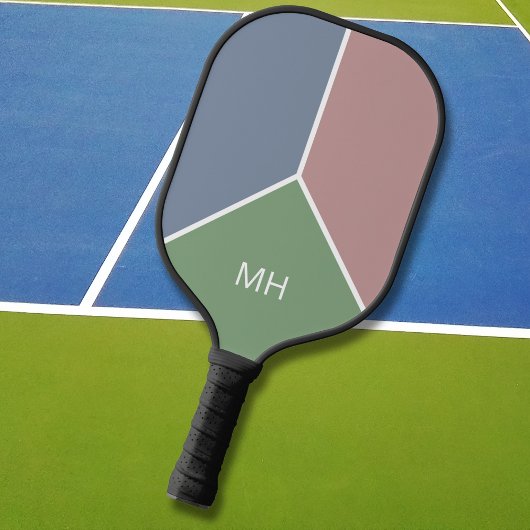 Raquette De Pickleball Initiales avec Monogramme simple Conception Monogr