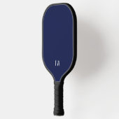 Raquette De Pickleball Initiales de Monogramme bleu marine foncé moderne (Gauche)