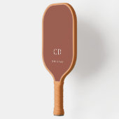Raquette De Pickleball Initiales de monogramme de terre poussiéreuse marr (Gauche)