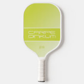 Raquette De Pickleball Initiales De Pun Dink Vert Ombre Sports Jaunes (Verso)