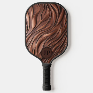 Raquette De Pickleball Initiales de vague en cuivre 3D cool
