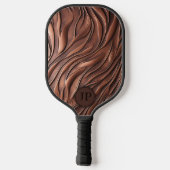 Raquette De Pickleball Initiales de vague en cuivre 3D cool (Verso)