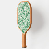 Raquette De Pickleball Initiales Florales Monogrammes Vert & Rose (Gauche)