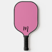 Raquette De Pickleball Initiales mignonnes en rose | Monogramme Monogramm (Recto)